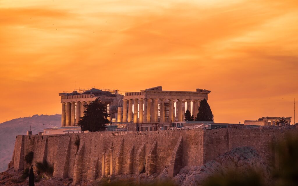 Sunset over the Parthenon private Athens sightseeing tour