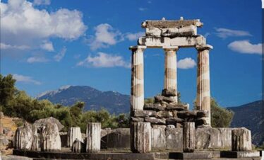 Tholos of Athena Pronaia in Delphi private day trip from Athens with driver Lefteris