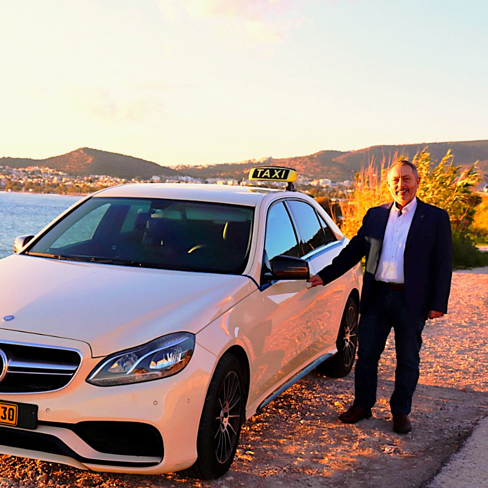 Private driver in Athens with Mercedes-Benz taxi